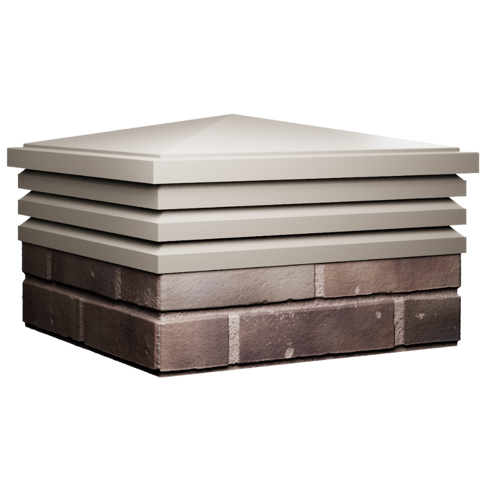 Колпак Zking Бона ХайТек Бежевый на столб 2х2 кирпича (513х513мм) в Белгороде фото