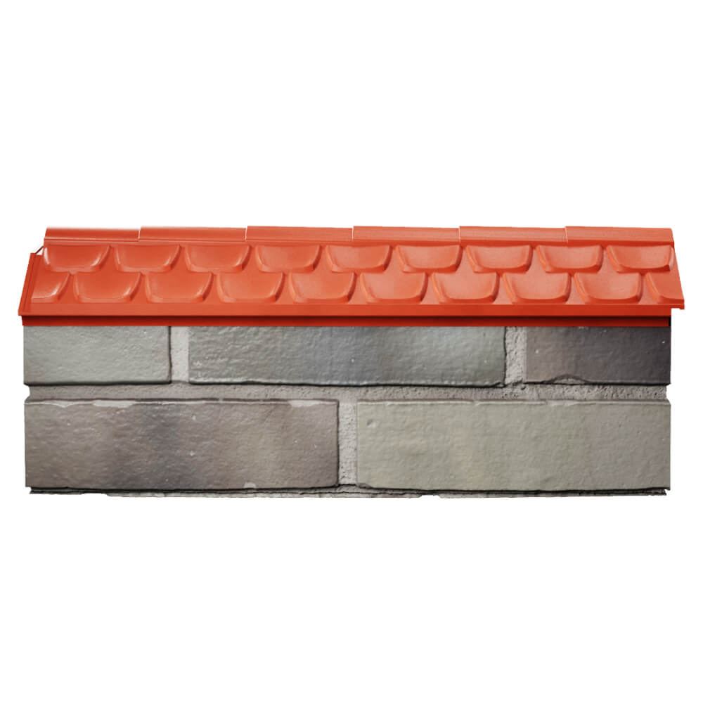 Парапет Zking Эльбрус Красный с посадкой на 0.5 кирпича (130мм) в Белгороде фото