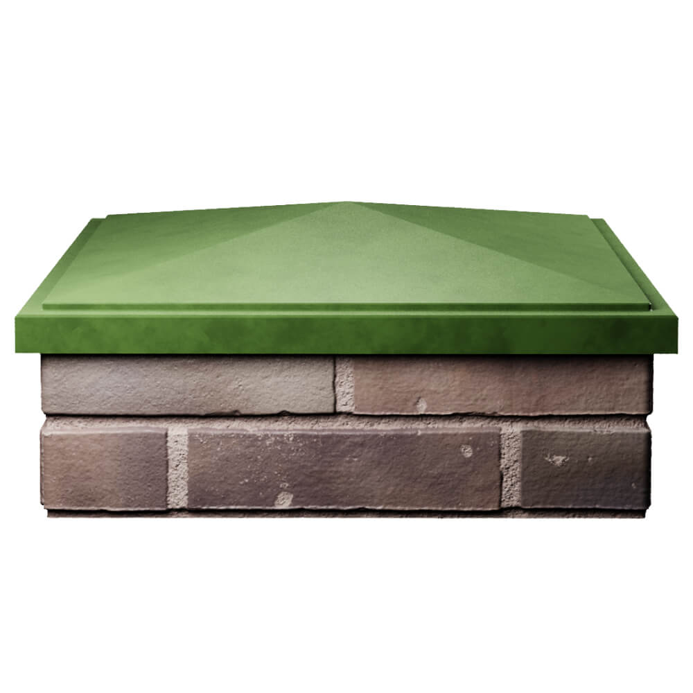 Колпак Zking БонаМоно Зеленый на столб 2х2 кирпича (515х515, 530х530мм) Белгород фото