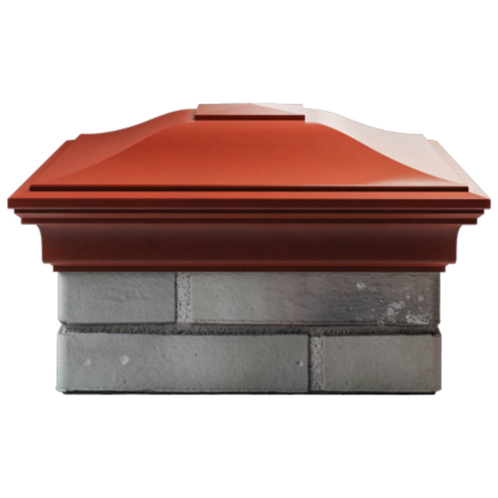 Колпак Zking Монблан Красный на столб 1.5х1.5 кирпича (385х385мм) Белгород фото