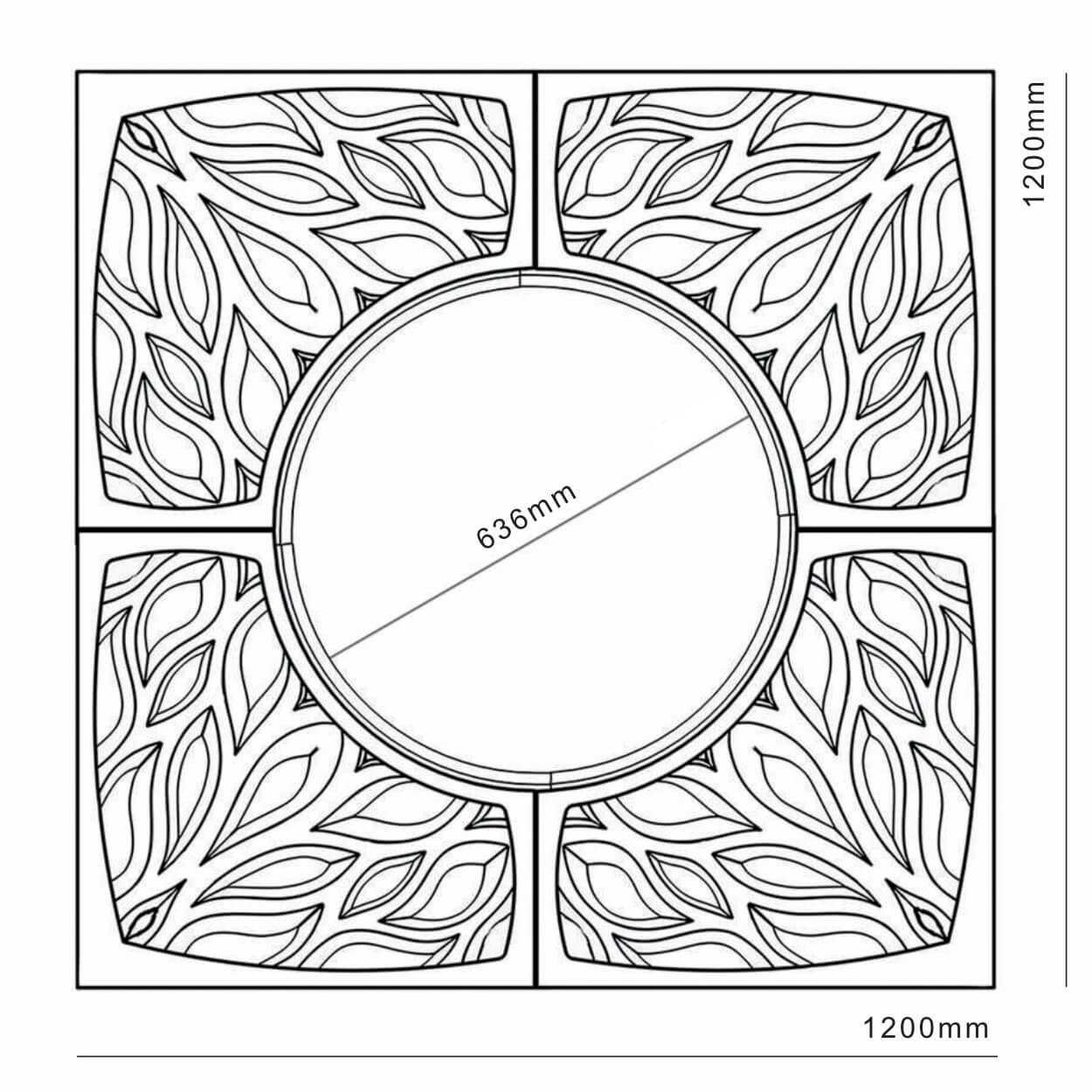 Приствольная решетка для дерева ZKING CRUST 1.2х1.2м Черная в Белгороде фото