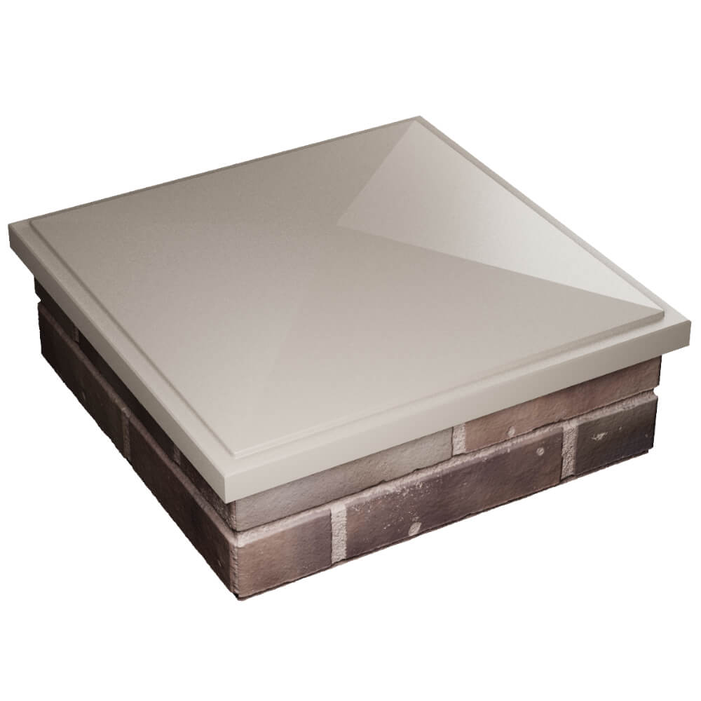 Колпак Zking БонаМоно Бежевый на столб 2х2 кирпича (515х515, 530х530мм) в Белгороде фото