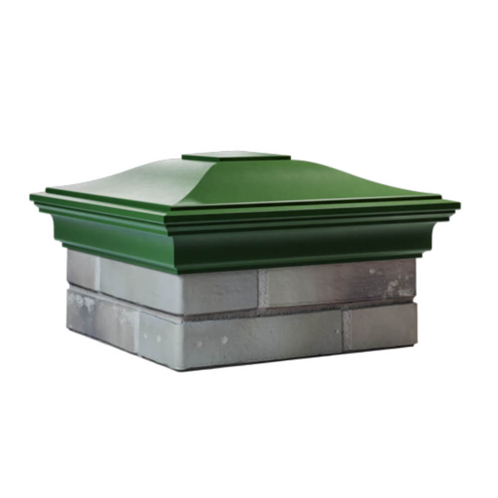 Колпак Zking Монблан Зеленый на столб 1.5х1.5 еврокирпича 0.7НФ (355х355мм) в Белгороде фото