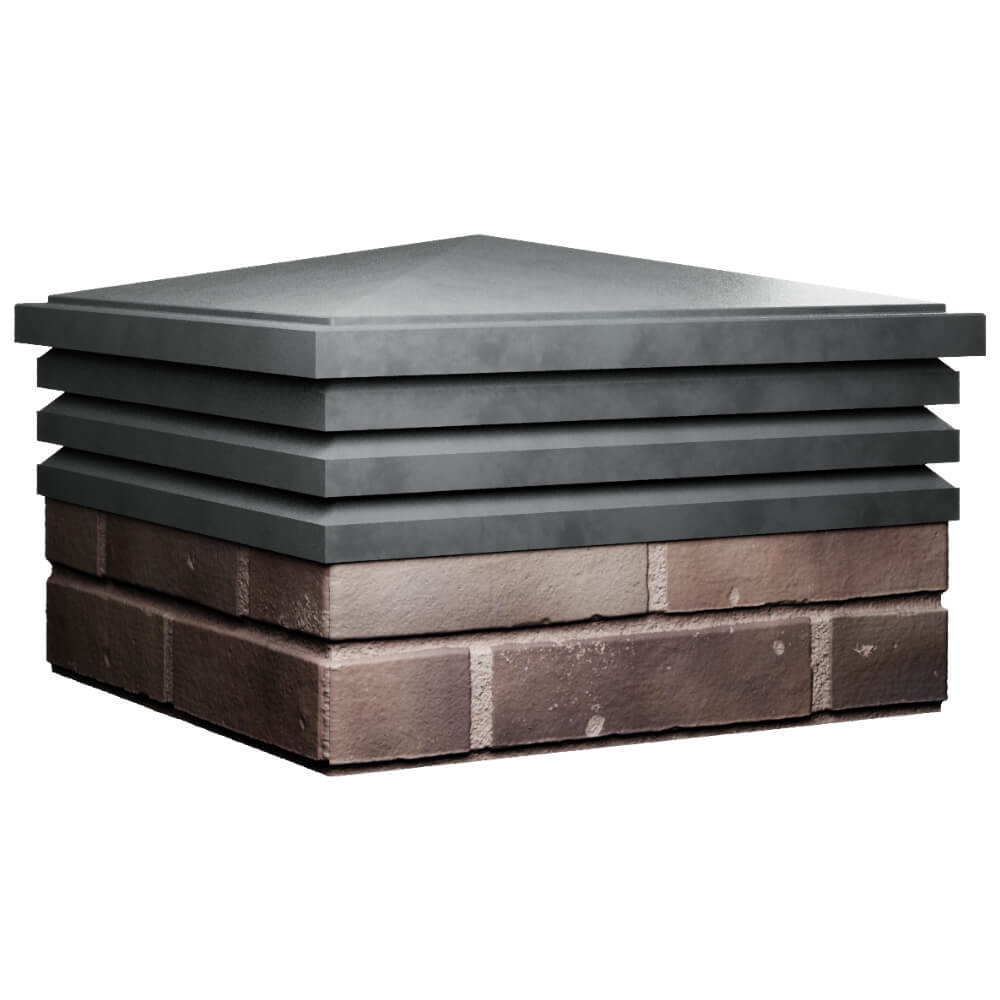 Колпак Zking Бона ХайТек Серый на столб 2х2 кирпича (513х513мм) в Белгороде фото