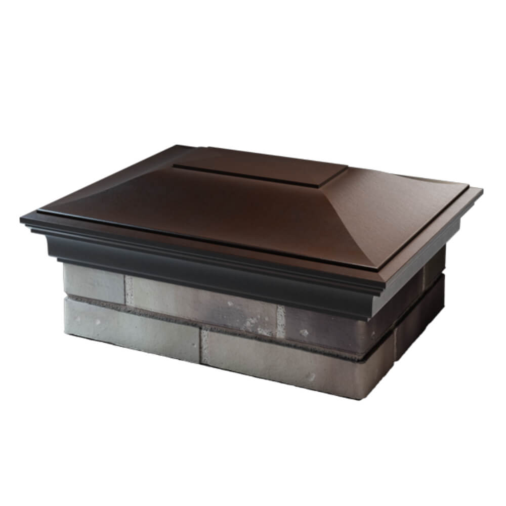 Колпак Zking Монблан Коричневый на столб 2х1.5 кирпича (515х385мм) в Белгороде фото