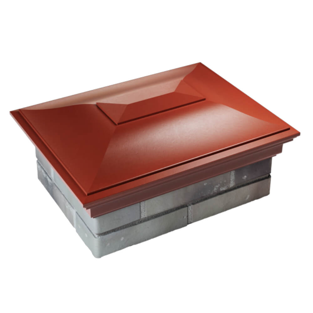 Колпак Zking Монблан Красный на столб 2х1.5 кирпича (515х385мм) Белгород фото