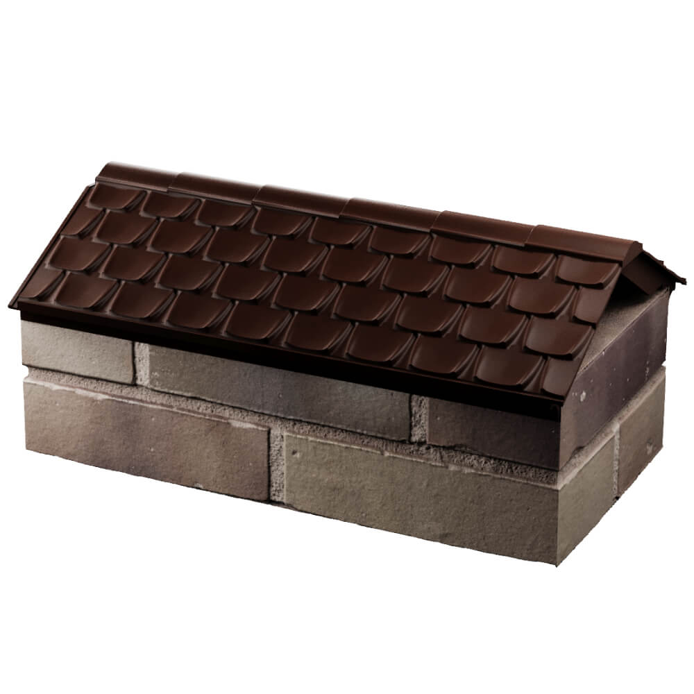 Парапет Zking Эльбрус Коричневый с посадкой на 1 кирпич (255мм) в Белгороде фото