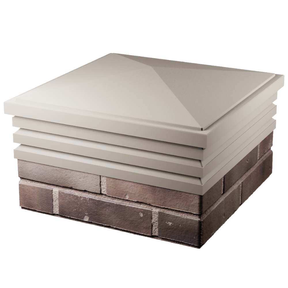 Колпак Zking Бона ХайТек Бежевый на столб 2х2 кирпича (513х513мм) в Белгороде фото