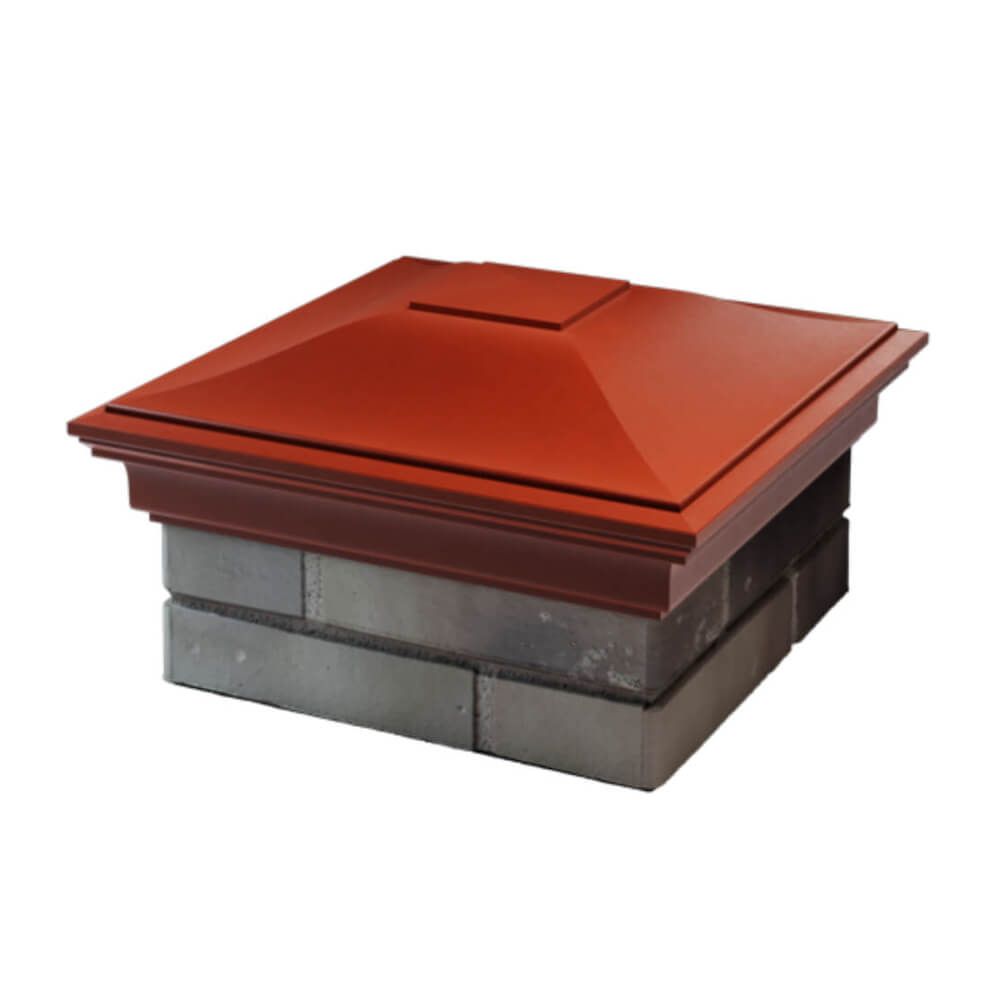 Колпак Zking Монблан Красный на столб 1.5х1.5 еврокирпича 0.7НФ (355х355мм) в Белгороде фото