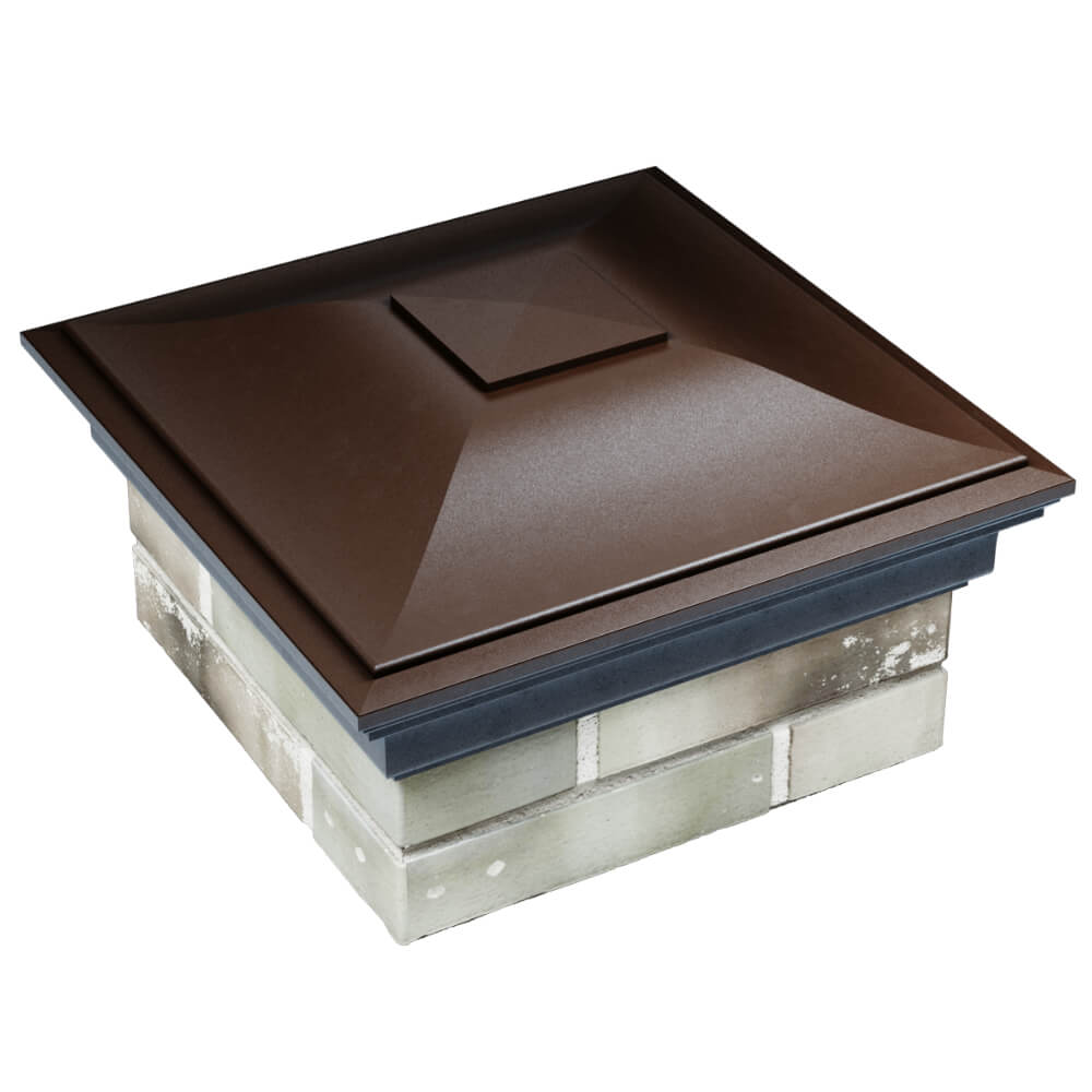 Колпак Zking Монблан Коричневый на столб 1.5х1.5 кирпича (385х385мм) в Белгороде фото