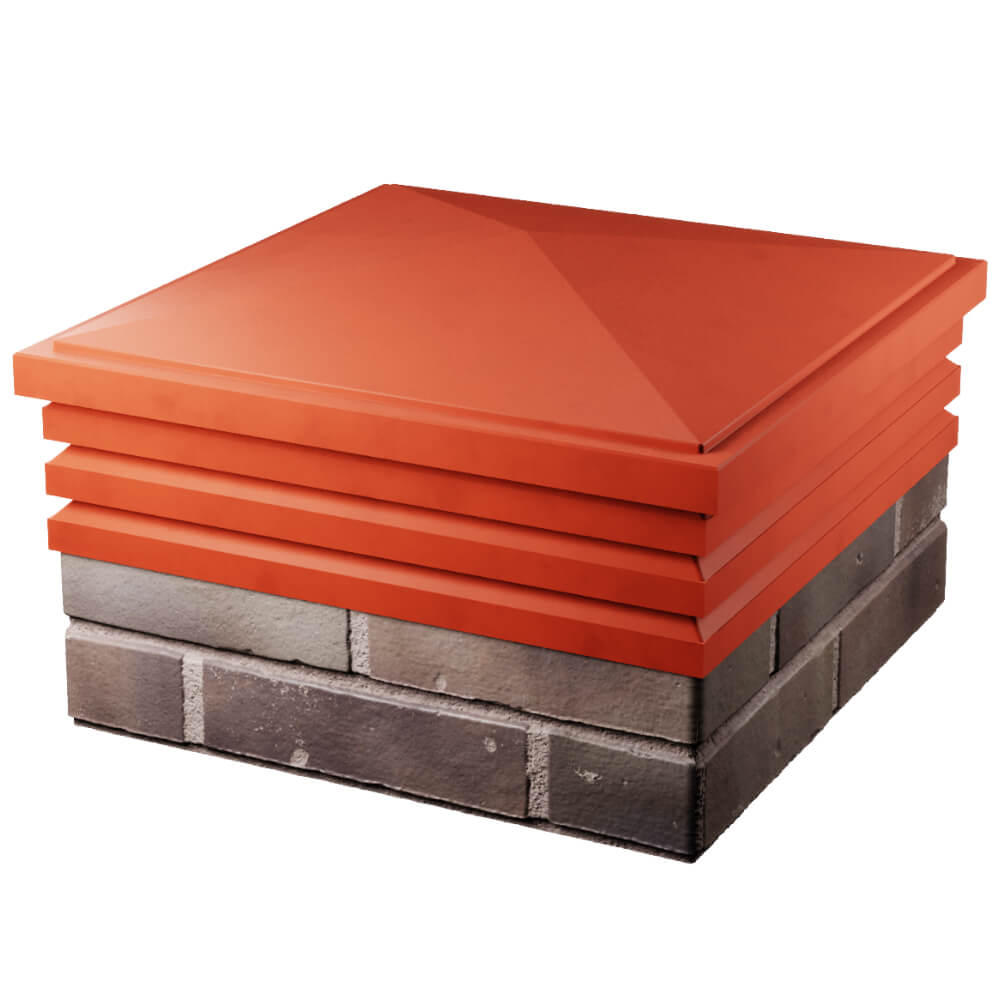 Колпак Zking Бона ХайТек Красный на столб 2х2 кирпича (513х513мм) в Белгороде фото