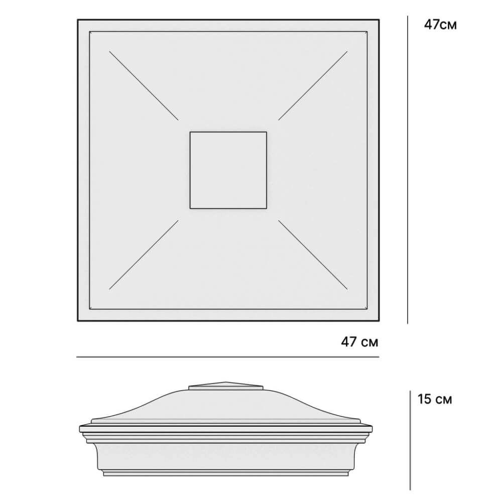 Колпак Zking Монблан Коричневый на столб 1.5х1.5 кирпича (385х385мм) в Белгороде фото