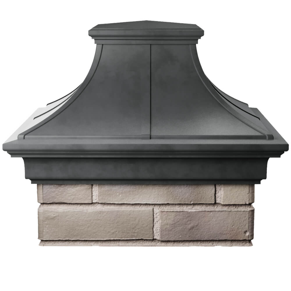 Колпак Zking Монблан Премиум Серый на столб 1.5х1.5 кирпича (385х385мм) Белгород фото