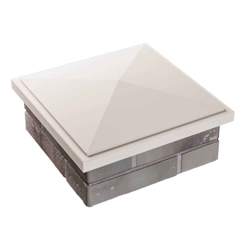 Колпак Zking БонаМоно Бежевый на столб 1.5х1.5 кирпича (385х385, 400х400мм) в Белгороде фото