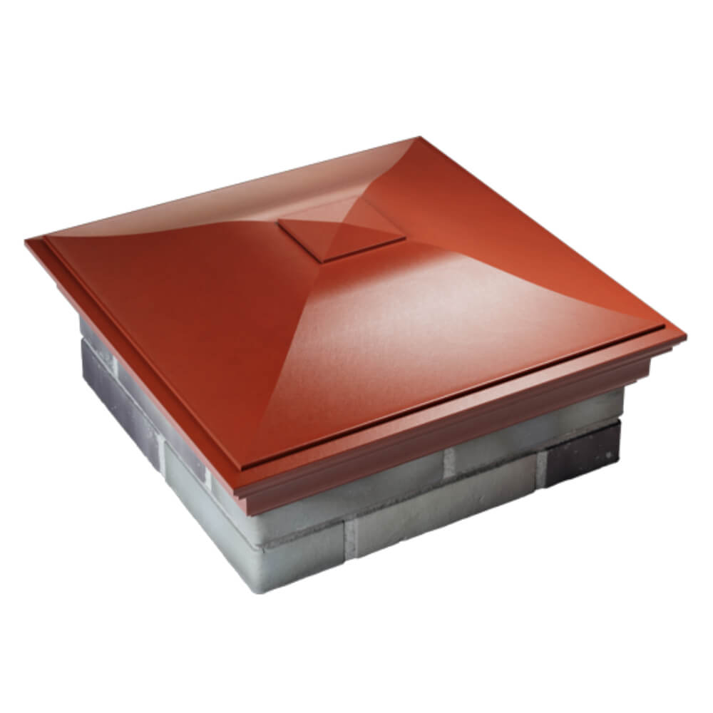 Колпак Zking Монблан Красный на столб 2х2 кирпича (515х515мм) Белгород фото