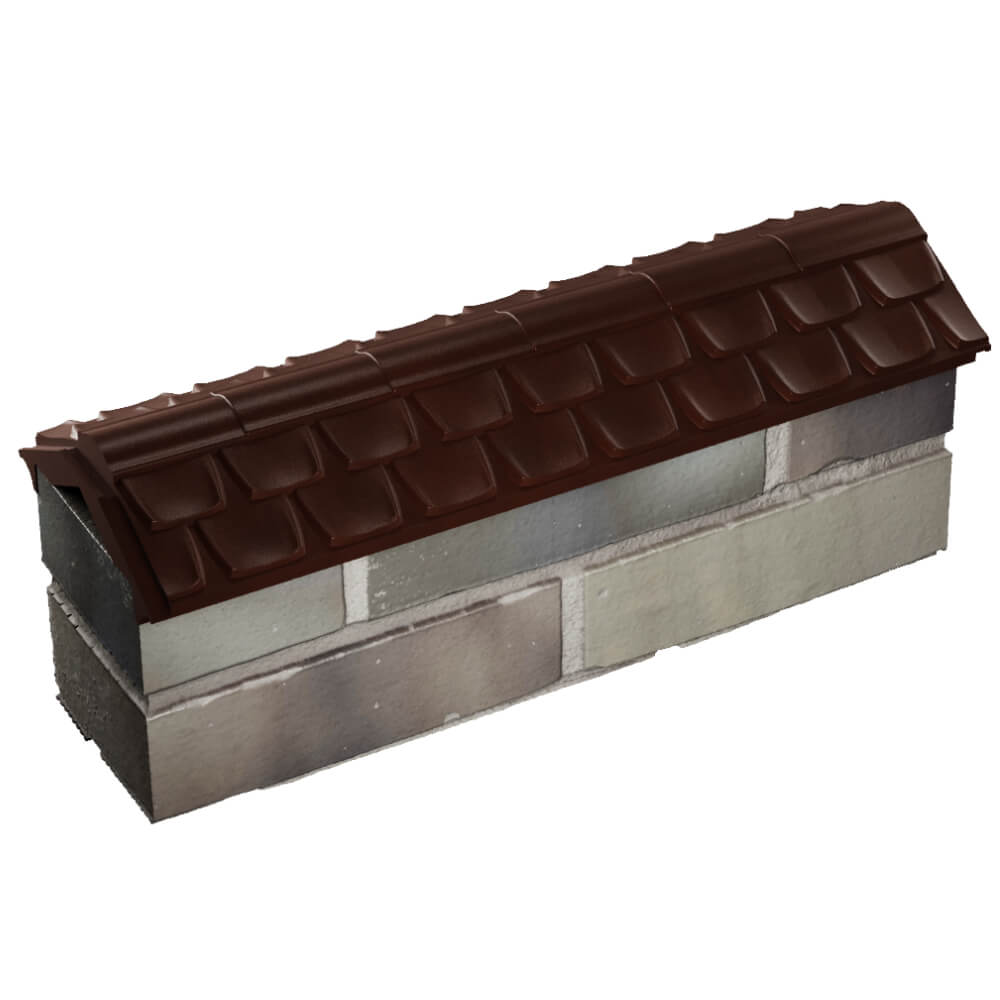 Парапет Zking Эльбрус Коричневый с посадкой на 0.5 кирпича (130мм) в Белгороде фото