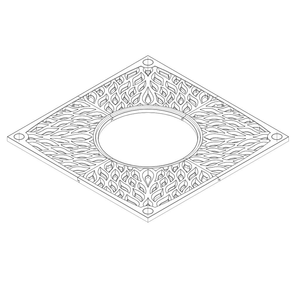 Приствольная решетка для дерева ZKING CRUST 2х2м Черная в Белгороде фото