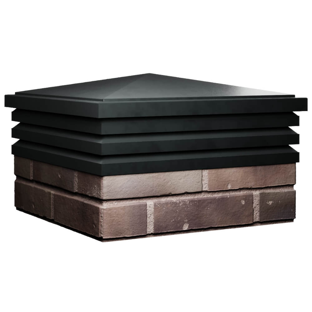 Колпак Zking Бона ХайТек Черный на столб 2х2 кирпича (513х513мм) в Белгороде фото