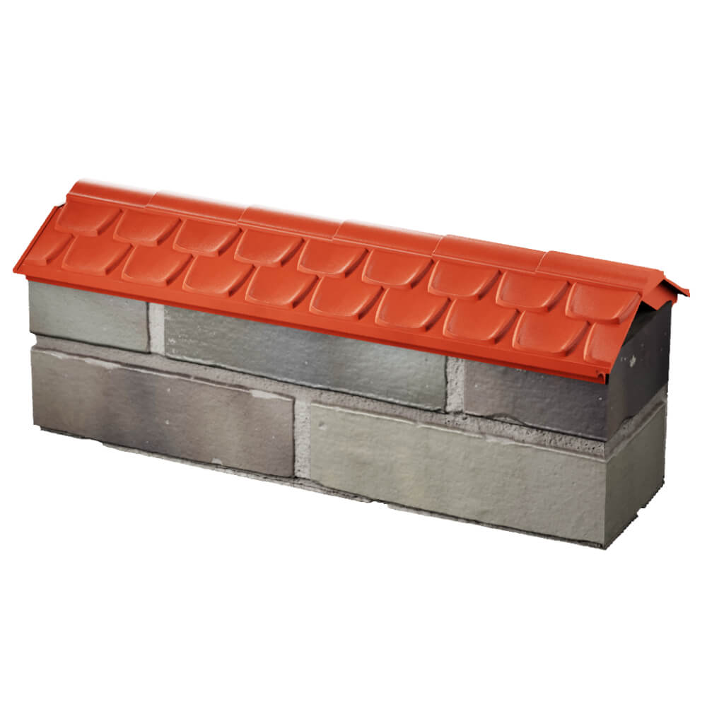 Парапет Zking Эльбрус Красный с посадкой на 0.5 кирпича (130мм) в Белгороде фото