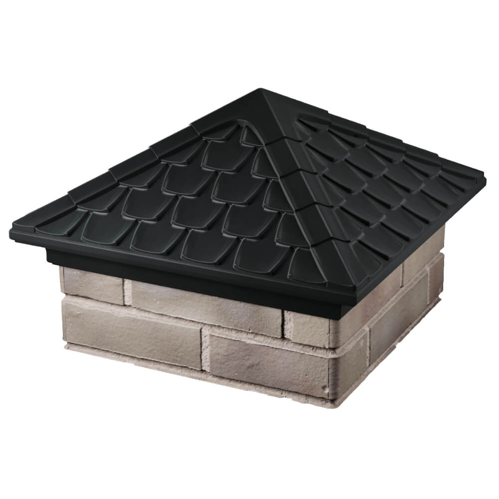 Колпак Zking Эльбрус Черный на столб 1.5х1.5 кирпича (385х385мм) в Белгороде фото