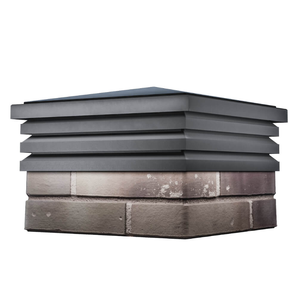 Колпак Zking Бона ХайТек Серый на столб 1.5х1.5 кирпича (385х385мм) в Белгороде фото