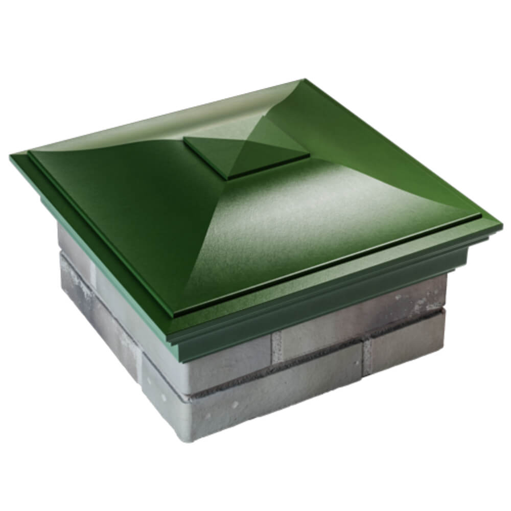 Колпак Zking Монблан Зеленый на столб 1.5х1.5 кирпича (385х385мм) в Белгороде фото