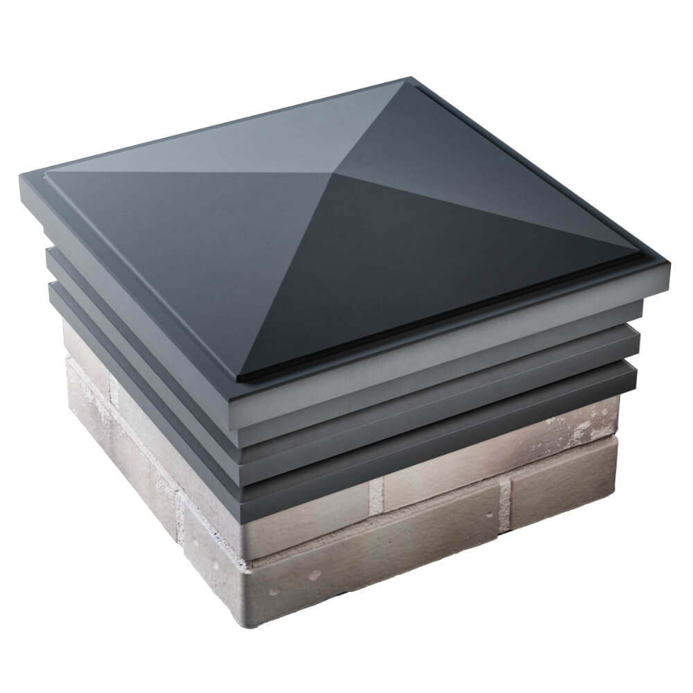 Колпак Zking Бона ХайТек Серый на столб 1.5х1.5 кирпича (385х385мм) в Белгороде фото