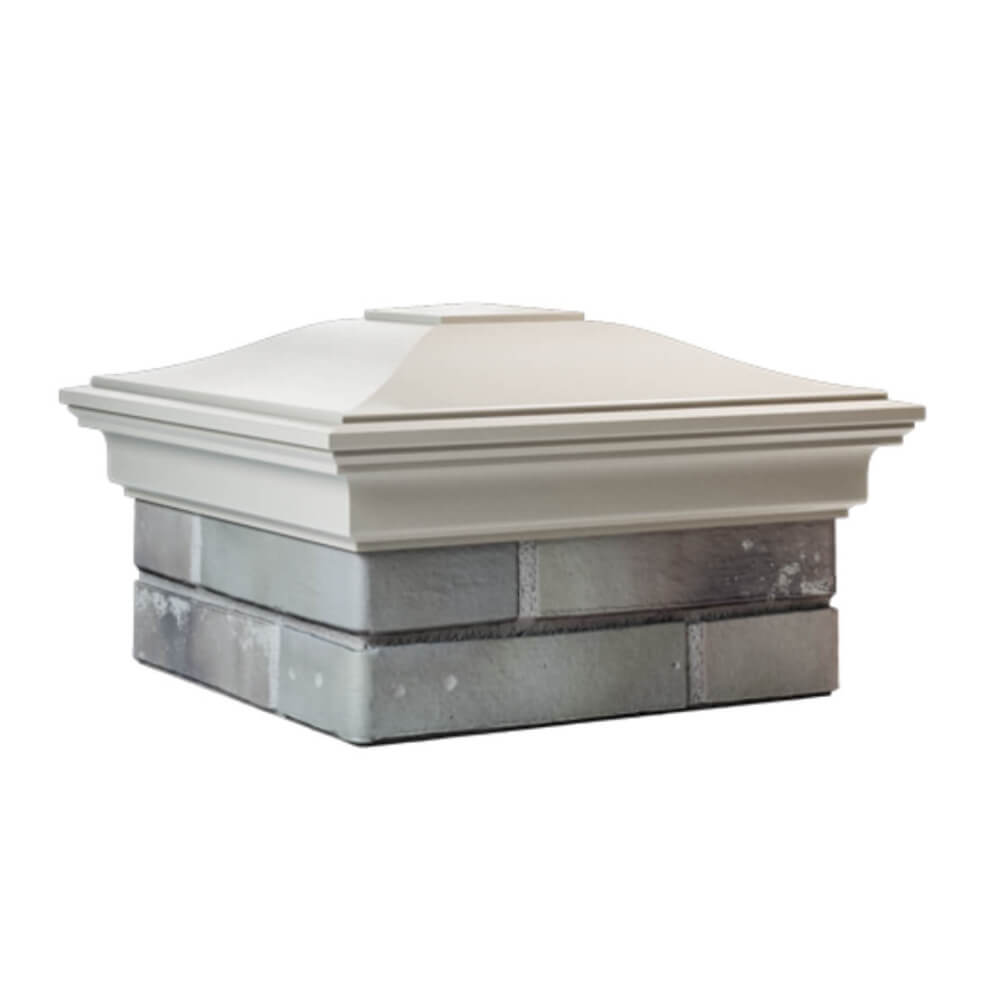 Колпак Zking Монблан Бежевый на столб 1.5х1.5 еврокирпича 0.7НФ (355х355мм) в Белгороде фото