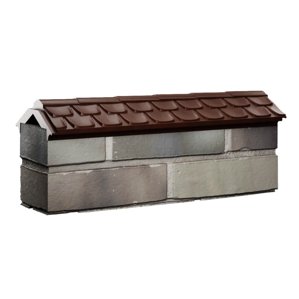 Парапет Zking Эльбрус Коричневый с посадкой на 0.5 кирпича (130мм) Белгород фото