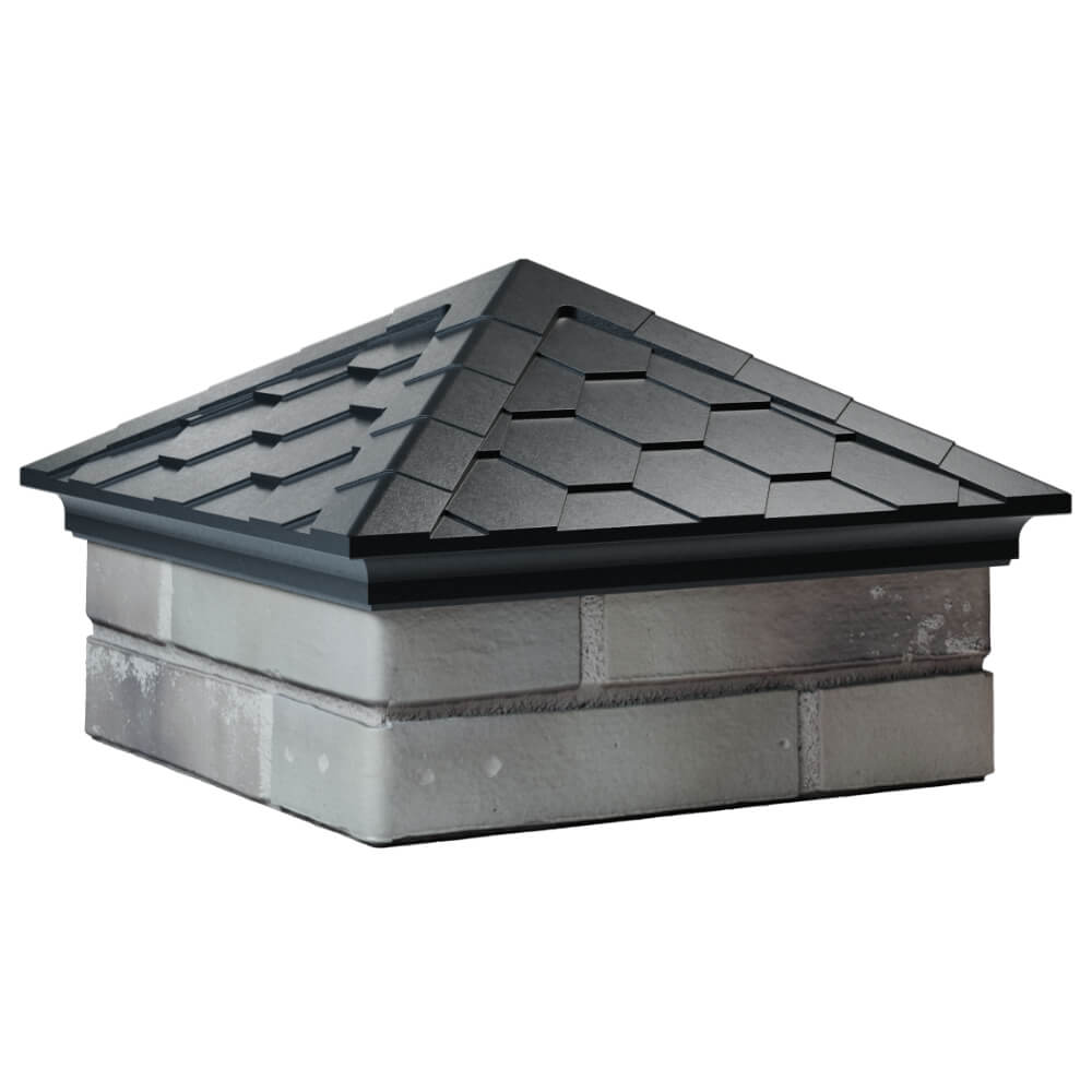 Колпак Zking Эверест Черный на столб 1.5х1.5 кирпича (390х390мм) в Белгороде фото