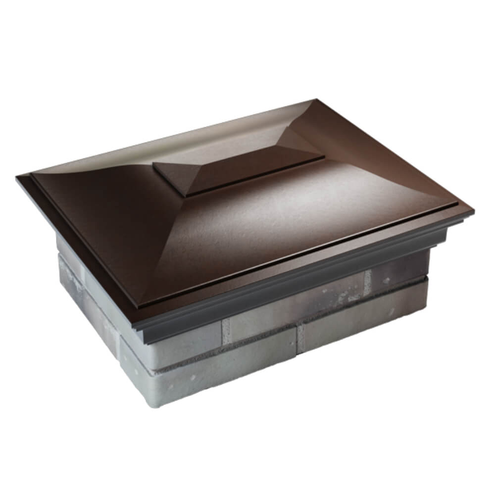 Колпак Zking Монблан Коричневый на столб 2х1.5 кирпича (515х385мм) Белгород фото