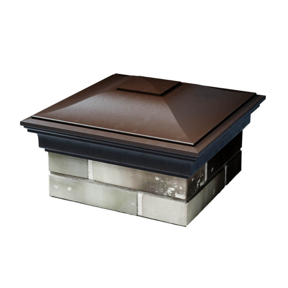 Колпак Zking Монблан Коричневый на столб 1.5х1.5 еврокирпича 0.7НФ (355х355мм) в Белгороде фото