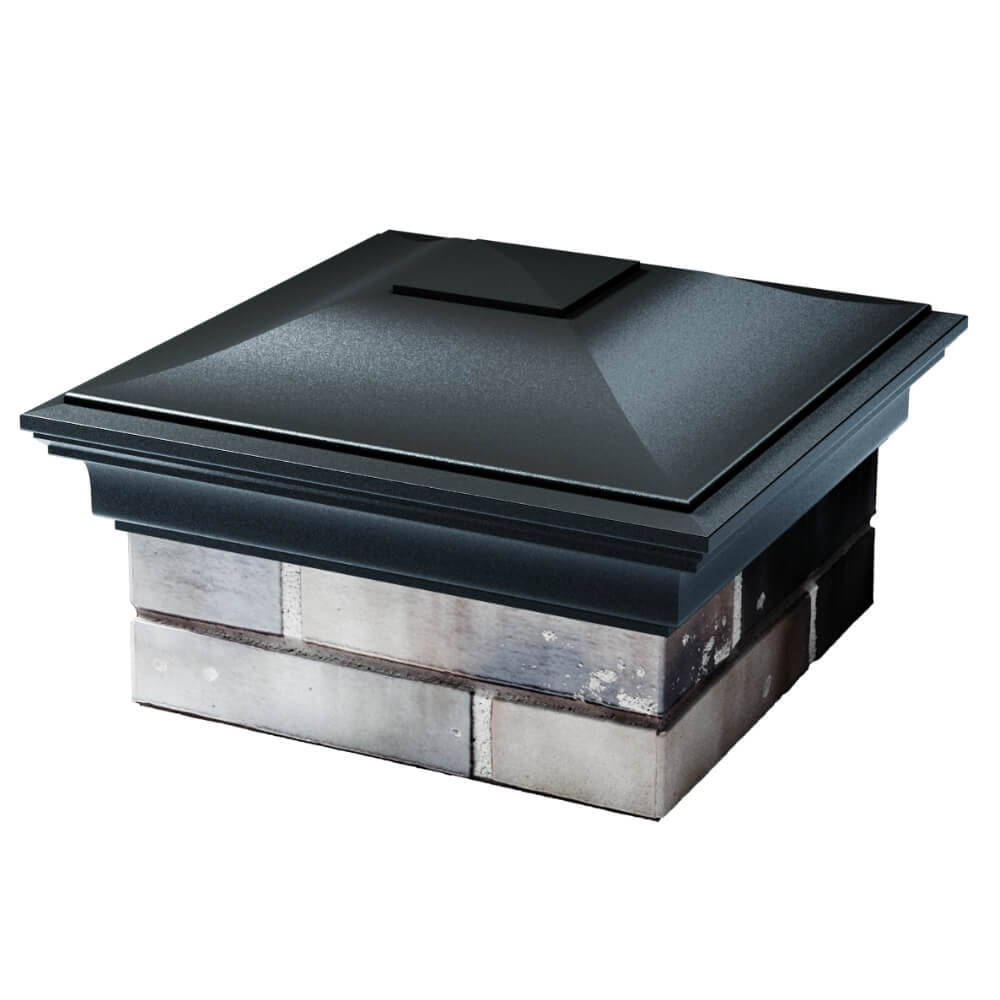 Колпак Zking Монблан Черный на столб 1.5х1.5 кирпича (385х385мм) в Белгороде фото