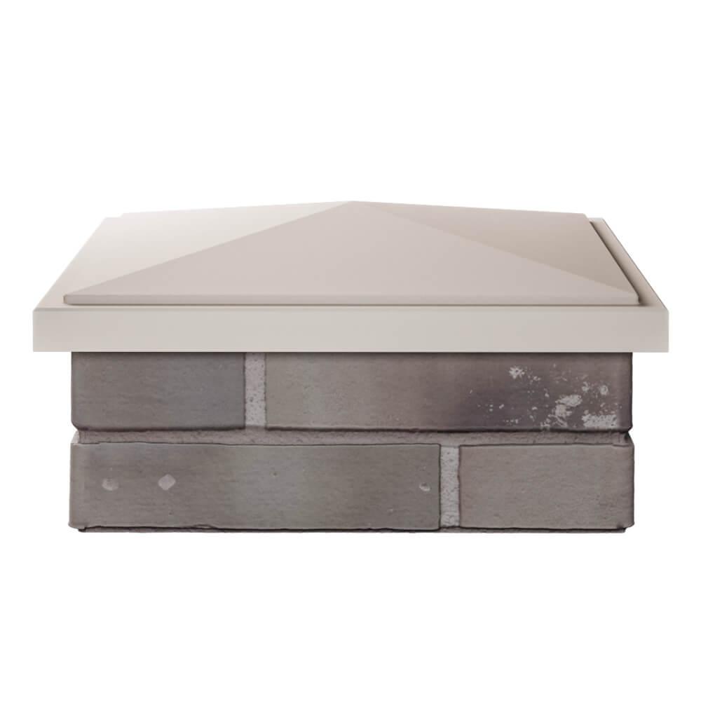 Колпак Zking БонаМоно Бежевый на столб 1.5х1.5 кирпича (385х385, 400х400мм) Белгород фото