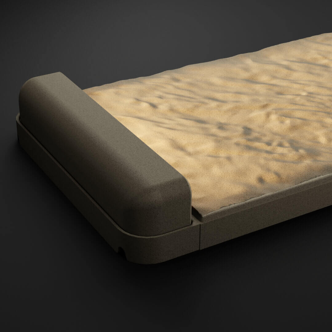 LED Светильник для шаговой плиты STONE Светлая Галька 330х75х98мм в Белгороде фото