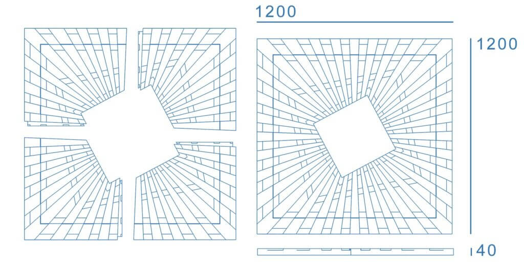 Приствольная решетка для дерева ZKING ATMOSPHERE 1.2х1.2м Коричневая в Белгороде фото