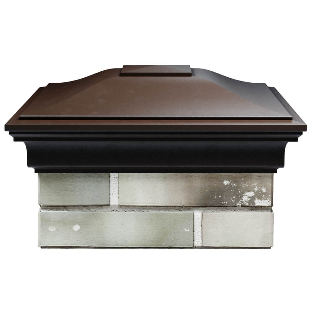 Колпак Zking Монблан Коричневый на столб 1.5х1.5 кирпича (385х385мм) Белгород фото