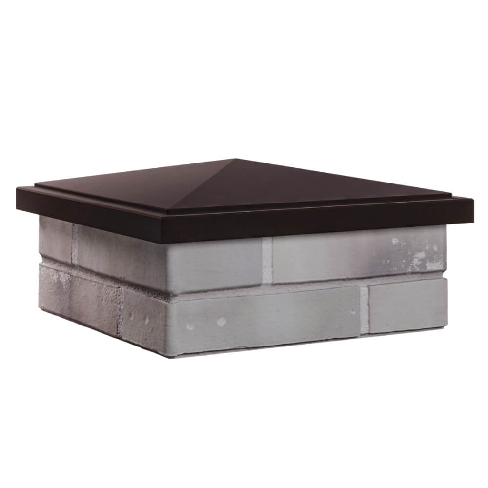 Колпак Zking БонаМоно Коричневый на столб 1.5х1.5 кирпича (385х385, 400х400мм) в Белгороде фото