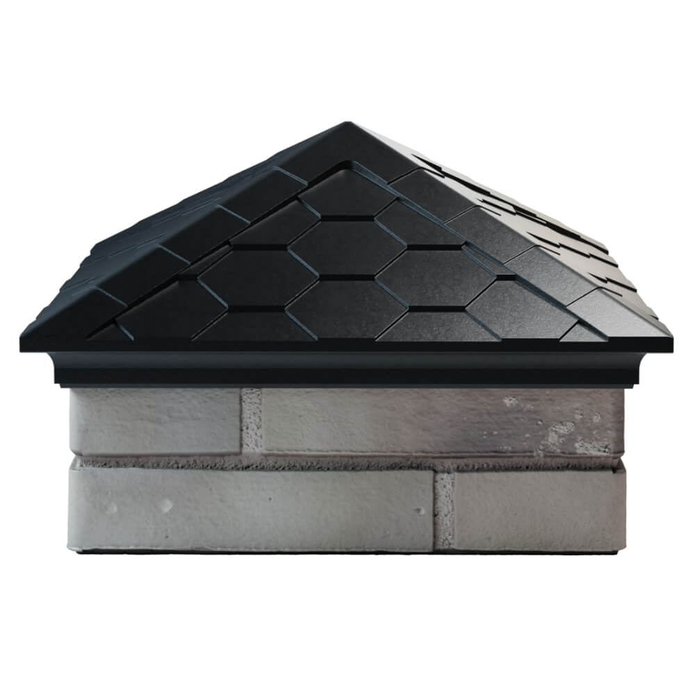 Колпак Zking Эверест Черный на столб 1.5х1.5 кирпича (390х390мм) Белгород фото