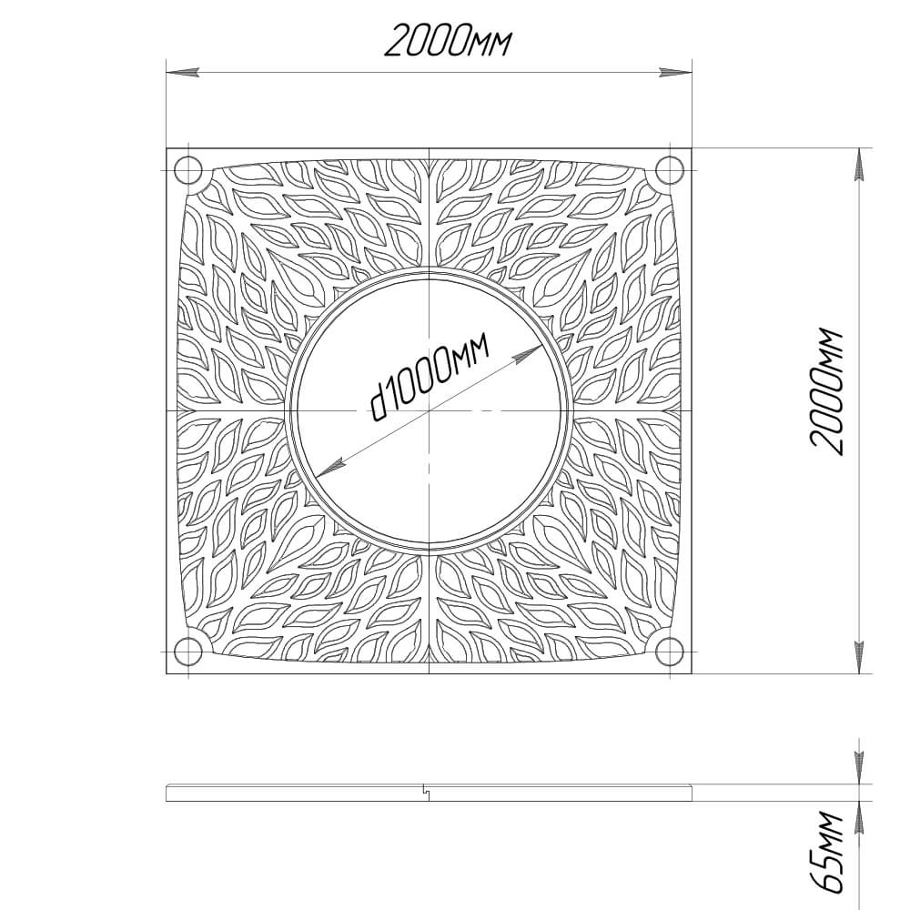 Приствольная решетка для дерева ZKING CRUST 2х2м Черная в Белгороде фото