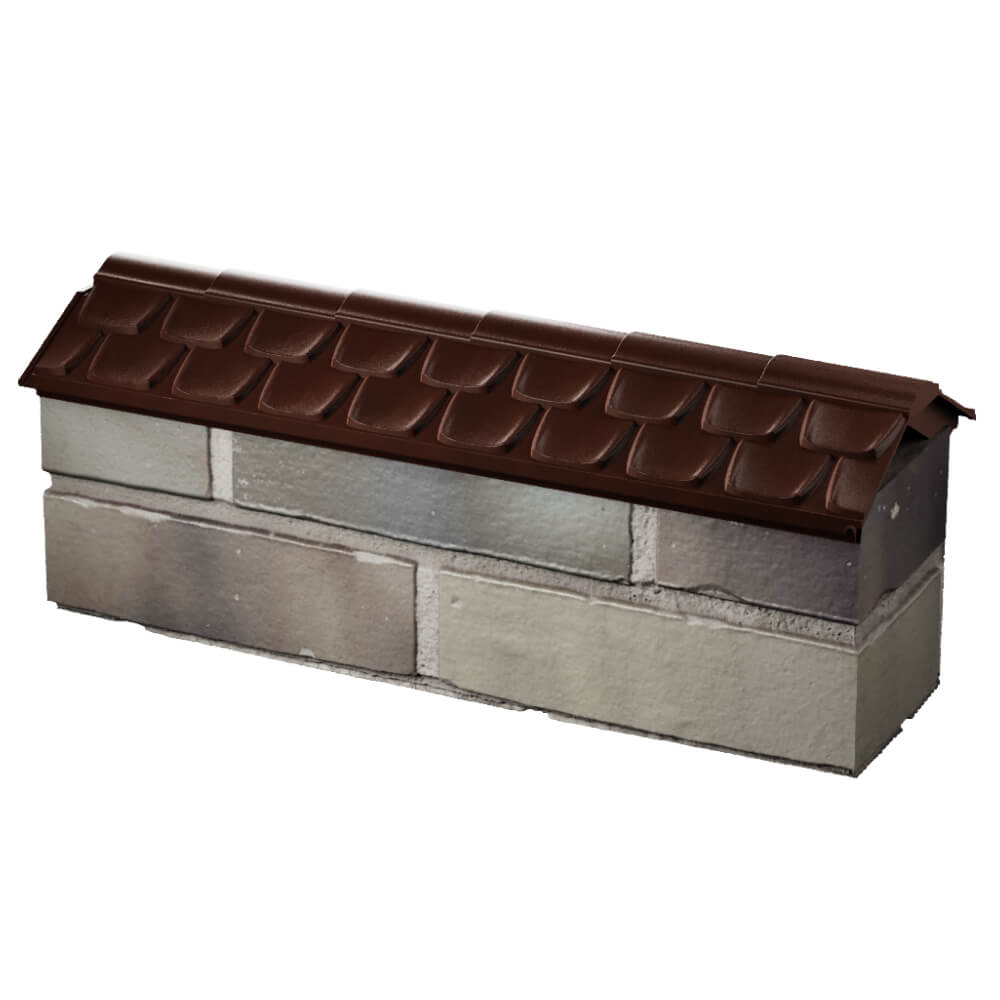 Парапет Zking Эльбрус Коричневый с посадкой на 0.5 кирпича (130мм) в Белгороде фото