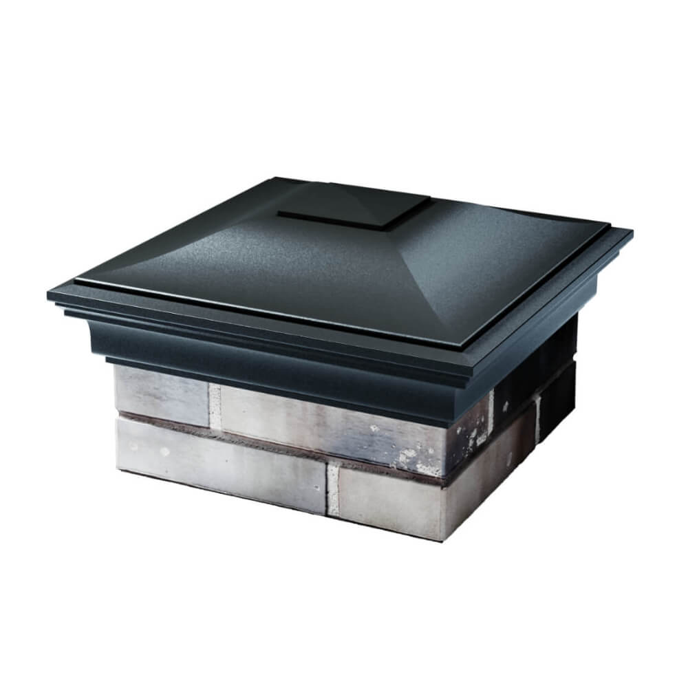 Колпак Zking Монблан Черный на столб 1.5х1.5 еврокирпича 0.7НФ (355х355мм) в Белгороде фото