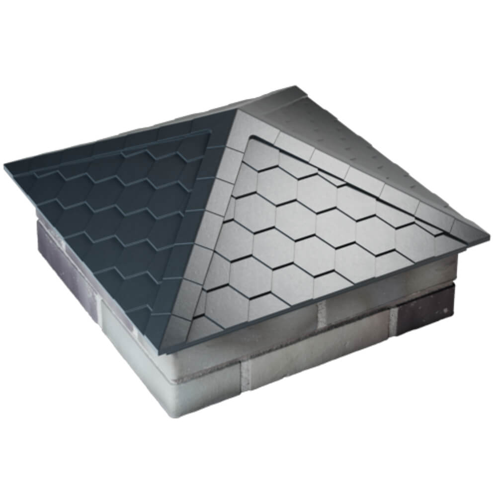 Колпак Zking Эверест Серый на столб 2х2 кирпича (535х535мм) Белгород фото