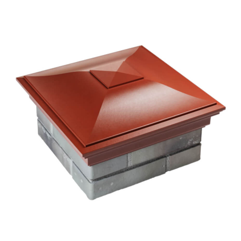 Колпак Zking Монблан Красный на столб 1.5х1.5 еврокирпича 0.7НФ (355х355мм) в Белгороде фото