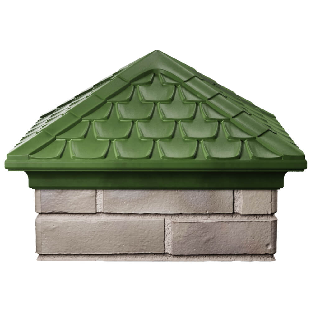 Колпак Zking Эльбрус Зеленый на столб 1.5х1.5 кирпича (385х385мм) Белгород фото