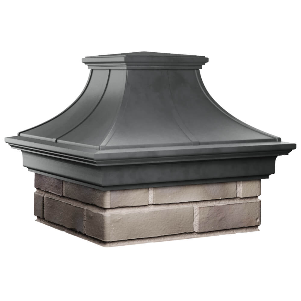Колпак Zking Монблан Премиум Серый на столб 1.5х1.5 кирпича (385х385мм) в Белгороде фото