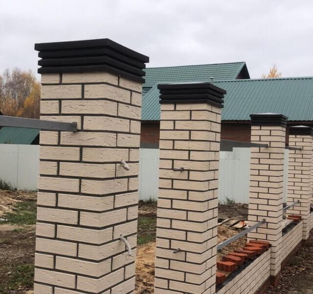 Колпак Zking Бона ХайТек Коричневый на столб 1.5х1.5 кирпича (385х385мм) в Белгороде фото