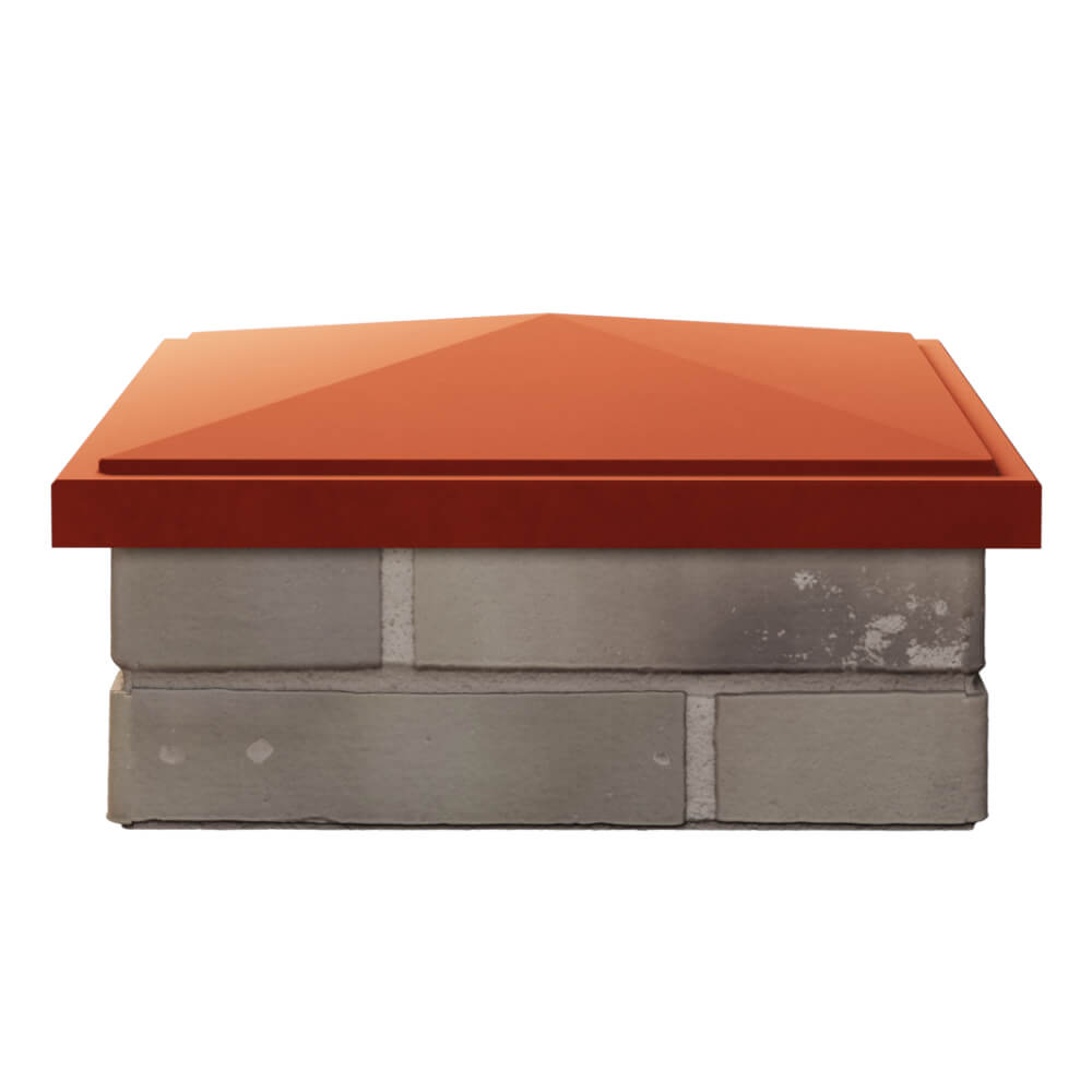 Колпак Zking БонаМоно Красный на столб 1.5х1.5 кирпича (385х385, 400х400мм) Белгород фото