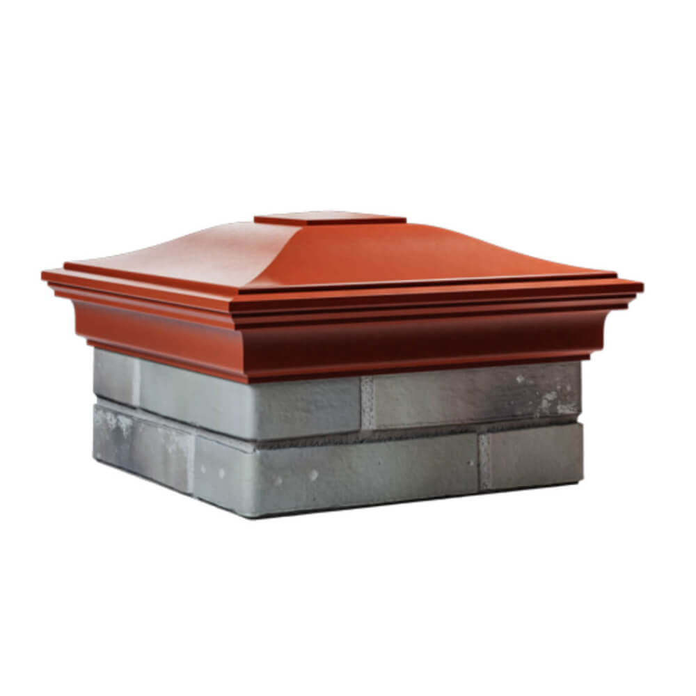 Колпак Zking Монблан Красный на столб 1.5х1.5 еврокирпича 0.7НФ (355х355мм) в Белгороде фото