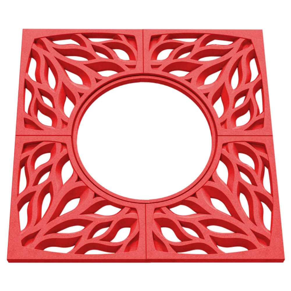 Приствольная решетка для дерева ZKING CRUST 1.2х1.2м Красная в Белгороде фото